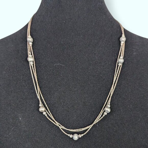 (2/$20) Vintage 3-Strand Chain Necklace - Picture 1 of 5